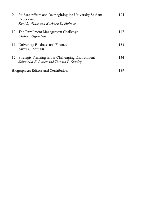 Success as Destiny: Higher Education Leadership for Institutional and Student Success Amid Challenge and Opportunity