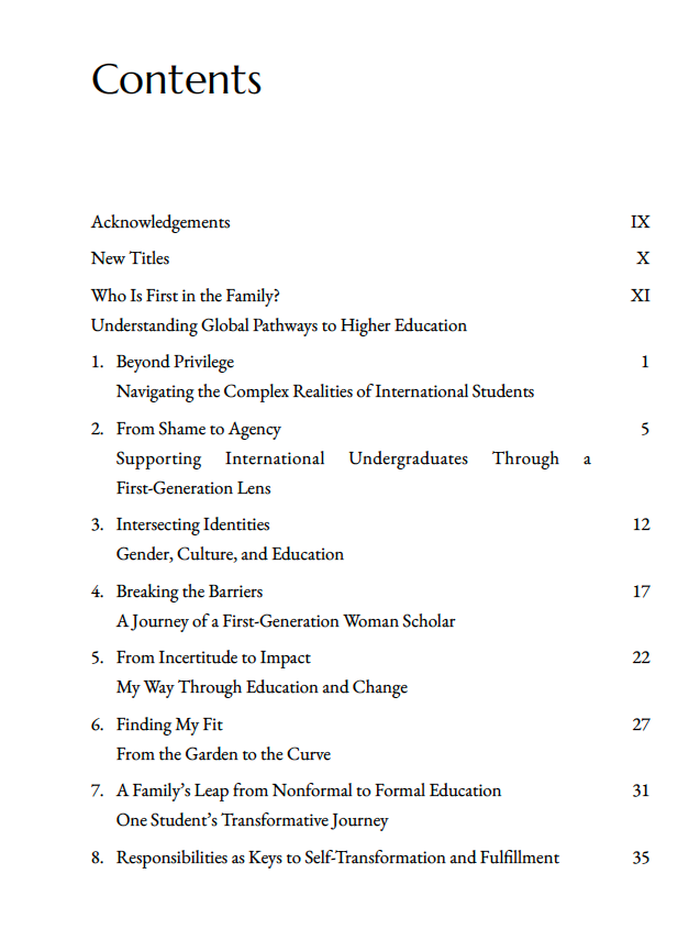 First in the Family: Navigating Barriers, Belonging, and the Pursuit of Higher Learning