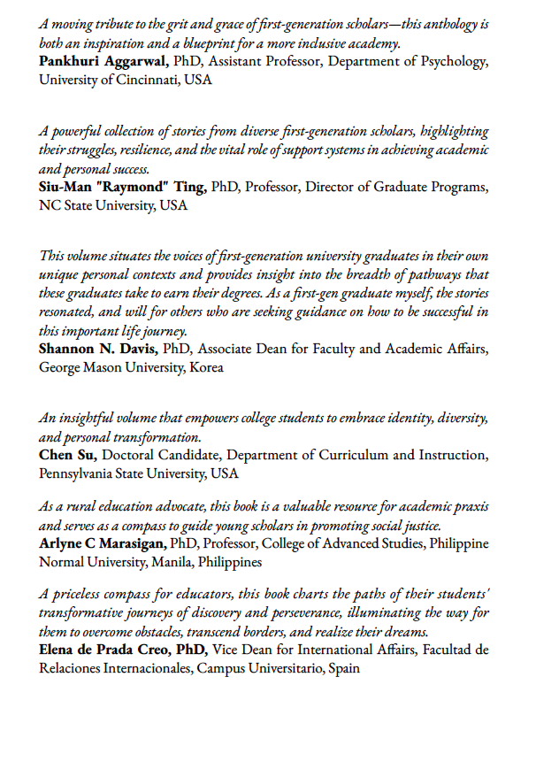 First in the Family: Stories of Resilience, Leadership, and Transformation Across Borders