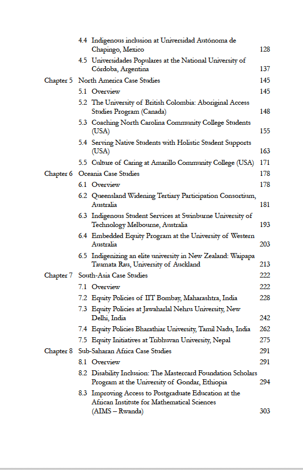 Transforming Lives at the Institutional Level: Equity Promotion Initiatives Across the World