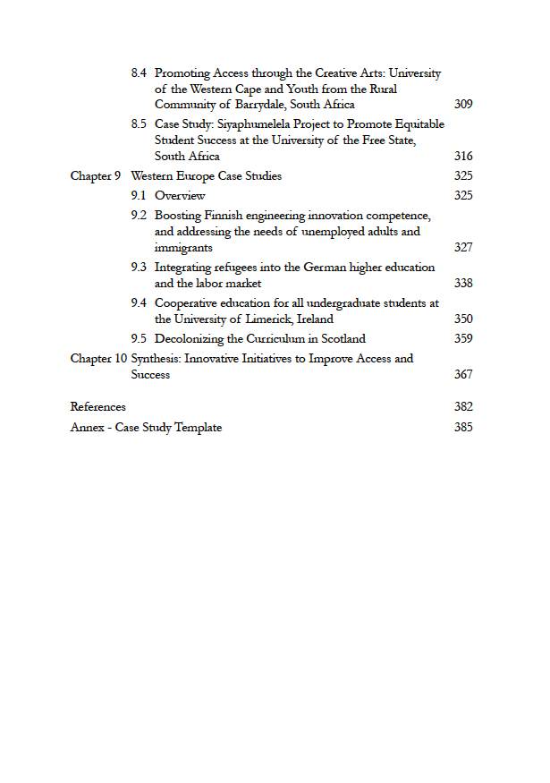 Transforming Lives at the Institutional Level: Equity Promotion Initiatives Across the World