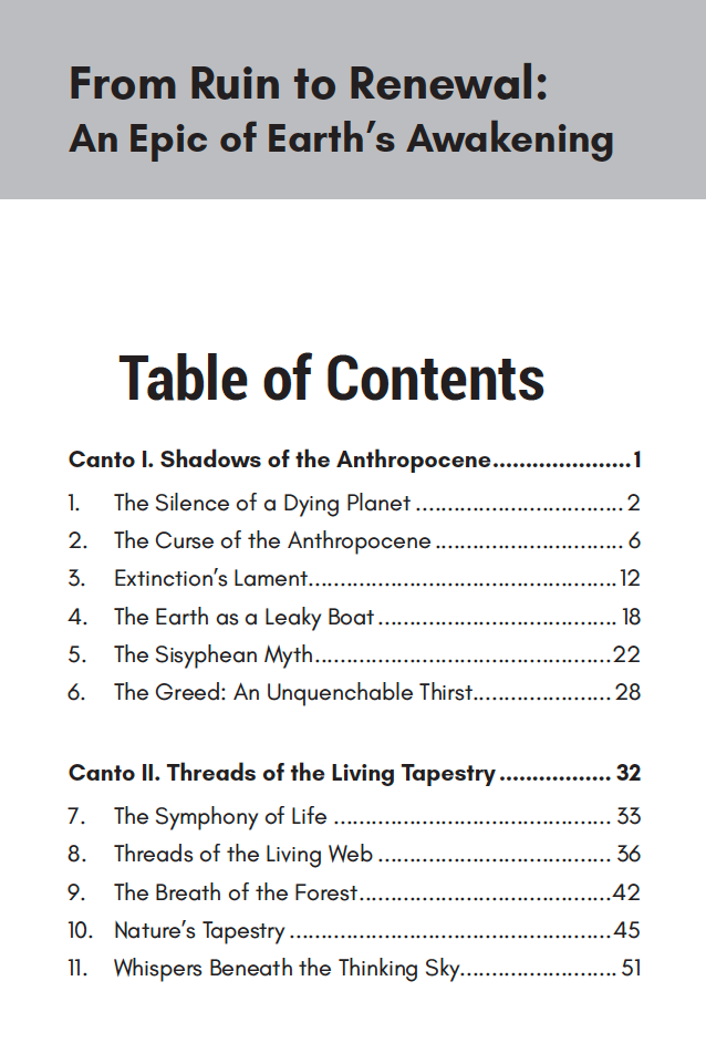 From Ruin to Renewal: A Poetic Epic of Ecological Awakening