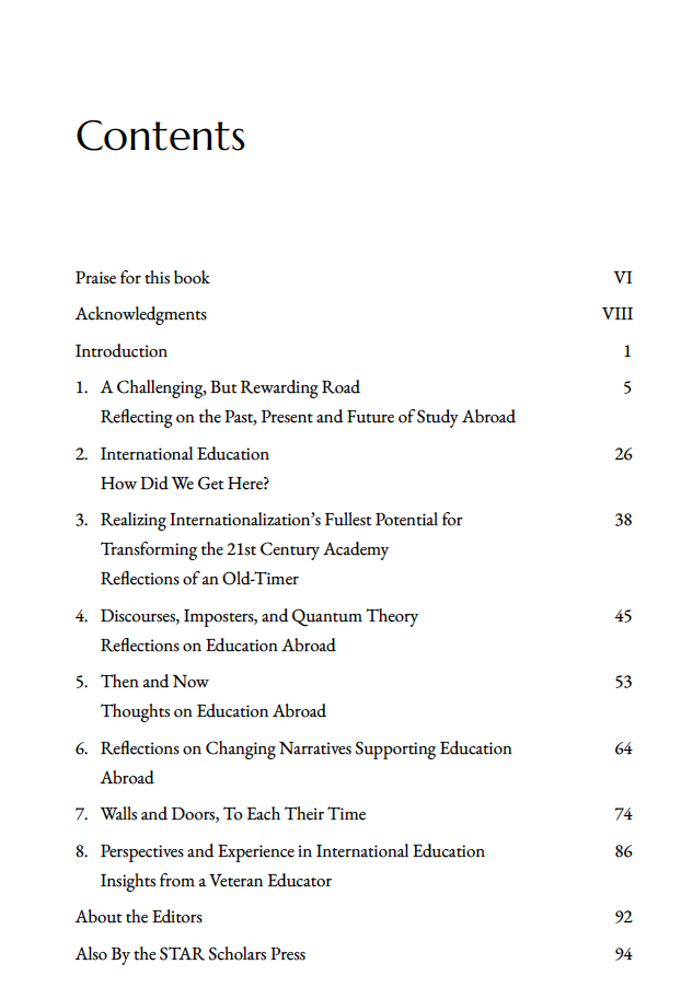 Veteran Educators, International Education, and Study Abroad: Perspectives, Insights, and Practices