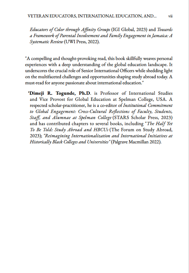 Veteran Educators, International Education, and Study Abroad: Perspectives, Insights, and Practices