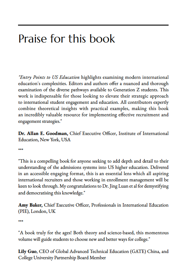 Entry Points to US Education: Accessing the Next Wave of Growth