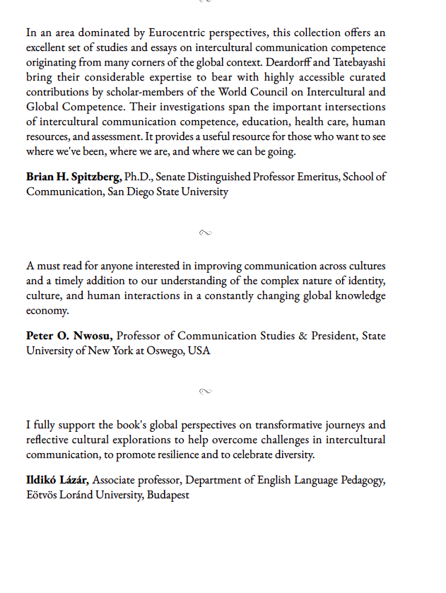 Current Perspectives on Intercultural and Global Competence