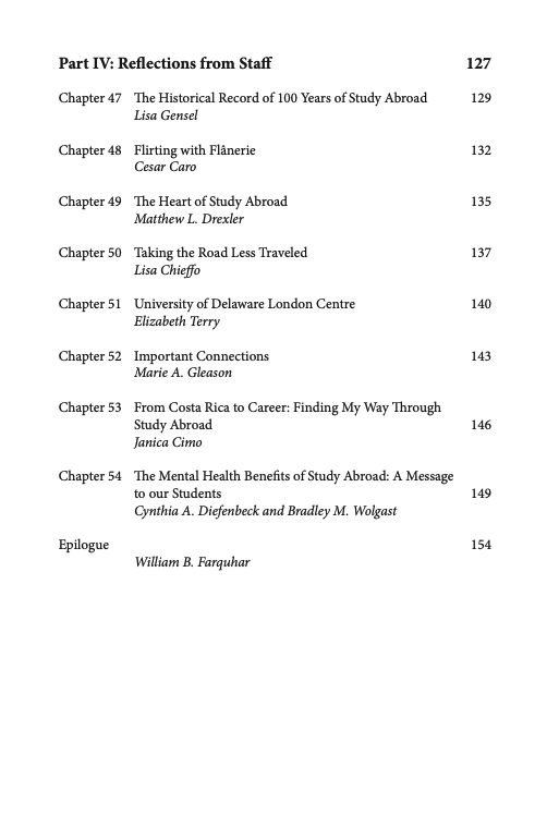 100 Years of Study Abroad: Reflections from University Students, Alumni, Faculty, and Staff