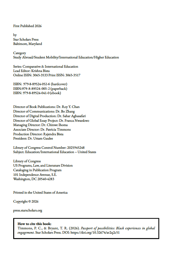 Passport to Possibilities: Black Experiences in Global Engagement