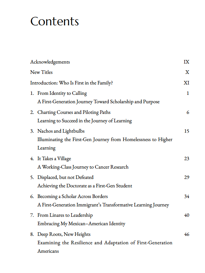 First in the Family: Stories of Resilience, Leadership, and Transformation Across Borders